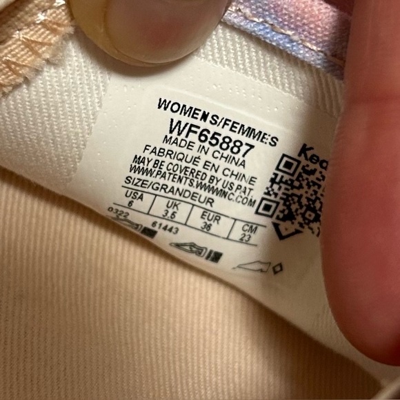 Keds Women's Size 6 Champion Slip Tie Dye Shoes Pink White Blue - Picture 11 of 11